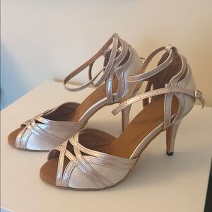 Elegant Cream Strappy Heels